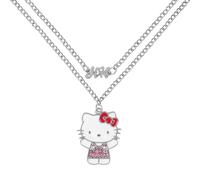 KIDS EUROSWAN Hello Kitty Mädchen-Halsketten-Set, versilbert, Cartoon-Anhänger