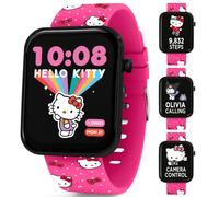 KIDS EUROSWAN SL Hello Kitty Interaktive Armbanduhr für Hello Kitty Fans mit Aktivitätstracker, Nachrichten, Schrittzähler, mehreren Zifferblättern, Musik, Kamera, Wetter und mehr