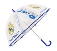Kids Euroswan Transparenter Glocken-Regenschirm, 48,3 cm, manuell, Real Madrid FC, mehrfarbig, Einheitsgröße