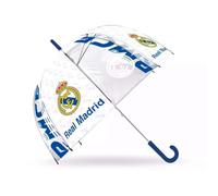 Kids Euroswan Transparenter Glocken-Regenschirm, 48,3 cm, manuell, Real Madrid FC