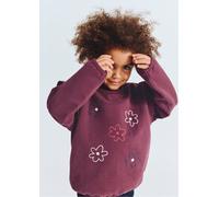 Sweatshirt MARC O'POLO "mit Rüschen-Details", Mädchen, Gr. 128/134, lila (rot), Obermaterial: 100% Baumwolle, unifarben, regular fit, Rundhals, elastischer Bund, Sweatshirts Sweatshirt (54679928-128) 