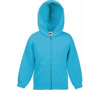 Kids Kapuzen-Sweatjacke 152 (12-13),Azure Blue