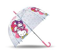 Kids Licensing Kinder-Regenschirm - Regenschirm für Jungen und Mädchen, transparent, Design für Kinder, Hello Kitty & Friends, Hello Kitty & Friends, 46 cm