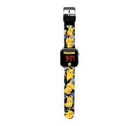 Kids Licensing LED-Digitaluhr für Jungen und Mädchen mit Charakteren, hat Zeit-, Datums- und Armbandfunktionen, Pokemon LED, Pokémon Schwarz