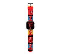 Kids Licensing LED-Digitaluhr für Jungen und Mädchen mit Charakteren, hat Zeit-, Datums- und Armbandfunktionen, LED-Uhr Spiderman, Spiderman, Mehrfarbig