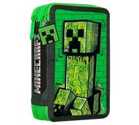 Kids Licensing Minecraft Federmäppchen mit 2 Reißverschlüssen für Kinder