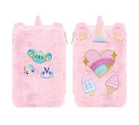 Kids Licensing Sweet Dreams & Friends Federmäppchen aus Plüsch, Doppelmäppchen mit Stiftfach, Farben und Zubehör für Mädchen