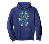 Kids Meme 67 Six Seven 6 7 Italian Brainrot Pullover Hoodie, Unisex für Erwachsene, Marineblau, S