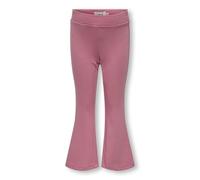 Jerseyhose KIDS ONLY "KMGPAIGE LIFE FLARED PNT NOOS", Mädchen, Gr. 128, N-Gr, heather rose, Jersey, Obermaterial: 65% Viskose, 30% Polyester, 5% Elasthan, unifarben, normal, Hosen Jerseyhose, mit ausg