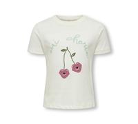 KIDS ONLY - KMGCANDY LIFE S/S PRINTED TEE JRS NOOS Cloud Dancer - Gr. - 116