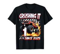 Kids Monster Truck 1 Year Old Boys 1st Birthday Since 2025 T-Shirt