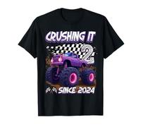 Kids Monster Truck 2 Year Old Boys 2nd Birthday Since 2024 T-Shirt