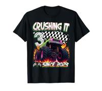 Kids Monster Truck 3 Year Old Boys 3rd Birthday Since 2023 T-Shirt