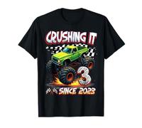 Kids Monster Truck 3 Year Old Boys 3rd Birthday Since 2023 T-Shirt