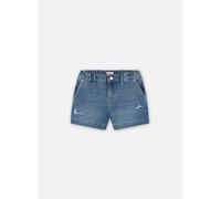 Jeansshorts KIDS ONLY "KOGCOMET WIDE DES SHORTS DNM PIM006 NOOS", Mädchen, Gr. 158, N-Gr, blau (light blau denim), Denim/Jeans, Obermaterial: 100% Baumwolle, Destroyed-Effekte, relaxed fit ca. Mitte O