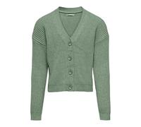 KIDS ONLY Damen Kogmandy Ls Short Boxy Cardigan KNT, Hedge Green, 146-152 EU