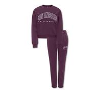 Kids ONLY Damen Kogsweat Ls Crew Ovz/Pant Set SWT, Mauve Wine, 128 (2er Pack)