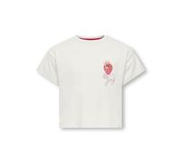 KIDS ONLY - KMGBELINDA LIFE SS REG PRINTED TEE JRS Cloud Dancer - Gr. - 116