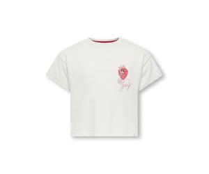 KIDS ONLY - KMGBELINDA LIFE SS REG PRINTED TEE JRS Cloud Dancer - Gr. - 128