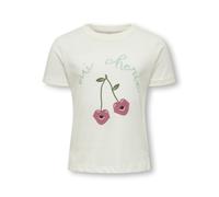 KIDS ONLY - KMGCANDY LIFE S/S PRINTED TEE JRS NOOS Cloud Dancer - Gr. - 92