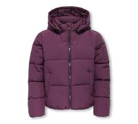 Steppjacke KIDS ONLY "KOGDOLLY SHORT PUFFER JACKET OTW", Mädchen, Gr. 134, mauve wine, Web, Steppware, Obermaterial: 60% Polyester, 40% Nylon, unifarben, casual, normal, Langarm, Jacken (57880220-134)