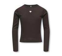 Kids Only - KOGELVA JUNE EMB L/S TEE JRS Coffee Bean - Gr. - 158/164