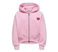 KIDS ONLY - KOGEVISA L/S ZIP HOOD OVS SWT Romance Rose - Gr. - 140