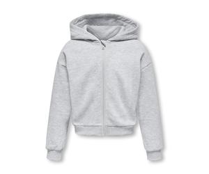 KIDS ONLY - KOGFAVE L/S ZIP HOOD SWT light grey melange - Gr. - 134/140