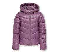 Steppjacke KIDS ONLY "KOGKAJSA LIGHTWEIGHT QUILT HOOD JKT OTW", Mädchen, Gr. 140, lila (grape nectar), Web, Obermaterial: 100% Nylon, unifarben, regular fit hüftlang, mit innenliegendem Gummizug, Jack