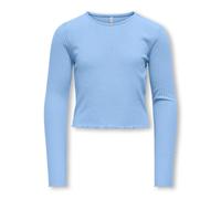 KIDS ONLY "KOGNELLA L/S O-NECK TOP JRS NOOS" in kurzer Form und mit süßen Wellenkanten am Saum (29343535-134) open air