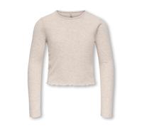 Only Langarmshirt KOGNELLA L/S O-NECK TOP JRS NOOS Mädchen 158/164 Jersey Beige (melange)