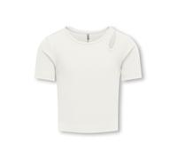 Only T-Shirt Kognessa Life SS Cutout Top – Schulter-Cutout, Mädchen, Cloud Dancer 158/164