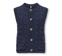 KIDS ONLY - KOGPEPPE CABLE BUTTON VEST KNT Navy Blazer - Gr. - 164