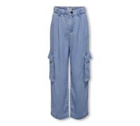 Kids Only Mädchen Wide Leg Jeans KOGSAFARI Cargo Wide DNM, Größe:164, Farbe:medium Blue Denim