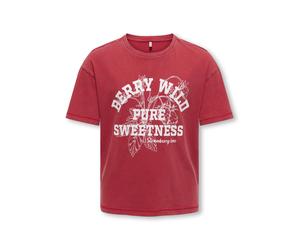 KIDS ONLY - KOGSARA LIFE SS PRINT WASHED TOP JRS Barbados Cherry - Gr. - 164