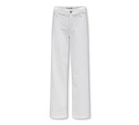 Weite Jeans KIDS ONLY "KOGSYLVIE CLEAN WIDE LEG WHITE PIM NOOS", Mädchen, Gr. 140, N-Gr, weiß, Denim/Jeans, Obermaterial: 69% Baumwolle, 29% Polyester, 2% Elasthan, unifarben, modisch, Jeans (94261848