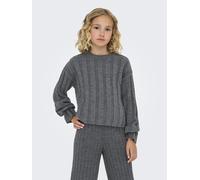 KIDS ONLY - KOGTESSA L/S O-NECK PULLOVER KNT Dark Grey Melange - Gr. - 158/164