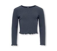 KIDS ONLY Longsleeve "Tella Life" in Anthrazit - Größe 116 | Kinder Longsleeves