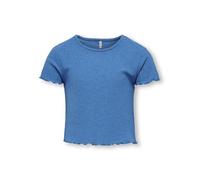 Kids ONLY Mädchen Kognella S/S O-Neck Top Noos JRS T-Shirt, French Blue, 122-128 EU