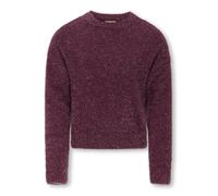 Only Regular Fit Strickpullover mit Glitzer-Optik Modell 'PIUMO GLITTER' in Bordeaux, Größe 146