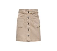 Minirock KIDS ONLY "KOGAMAZING COL SKIRT TAI DNM", Mädchen, Gr. 140, oatmeal, Twill, Obermaterial: 100% Baumwolle, unifarben, Basic kniefrei, Röcke Minirock (93383668-140)