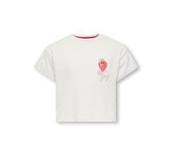 KIDS ONLY - KMGBELINDA LIFE SS REG PRINTED TEE JRS Cloud Dancer - Gr. - 98