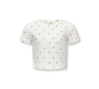Only & Kids Damen Kogbella Life Short AOP S/S Top JRS Noos, Cloud Dancer, 134-140 EU