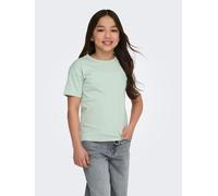 T-Shirt KIDS ONLY "KOGHELEN LIFE S/S LOOSE TEE JRS NOOS", Mädchen, Gr. 134/140, aqua foam print:watermelon, Jersey, Obermaterial: 100% Baumwolle, bedruckt, unifarben, loose fit hüftbedeckend, Rundhals