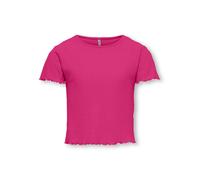 Only T-Shirt mit Feinripp Modell 'KONNELLA' in Fuchsia, Größe 146