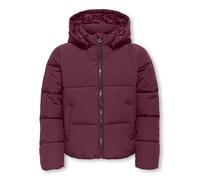 Steppjacke KIDS ONLY "KOGDOLLY SHORT PUFFER JACKET OTW", Mädchen, Gr. 140, lila (mauve wine), Web, Steppware, Obermaterial: 60% Polyester, 40% Nylon, unifarben, casual, normal, Langarm, Jacken (578802