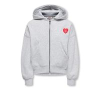 Kids Only - Bekleidung Kogevisa L/S Zip Hood Ovs Swt - Grau - Größe 7A - 8A
