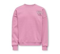 Sweatshirt KIDS ONLY "KOGBILA L/S OVZ BEAR O-NECK SWT NOOS", Mädchen, Gr. 146/152, mauve orchid print:cozy, Sweatware, Obermaterial: 60% Baumwolle, 40% Polyester, bedruckt, relaxed fit normal, Rundhal