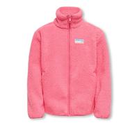 Fleecejacke KIDS ONLY "KOGEVA LIFE TEDDY JACKET CP OTW NOOS", Mädchen, Gr. 152, pink (pink lemonade), Plüsch, Obermaterial: 100% Polyester, unifarben, modisch, regular fit normal, Langarm elastischer