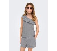 Only Mädchen Smilla One Shoulder Top Schwarz Schwarz 134